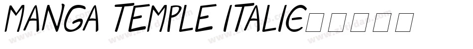 Manga Temple Italic字体转换